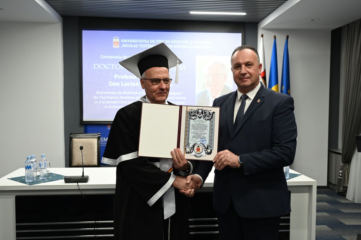 Doctor Honoris Causa al USMF „Nicolae Testemițanu” profesorul emerit Dan Lucian Dumitrașcu
